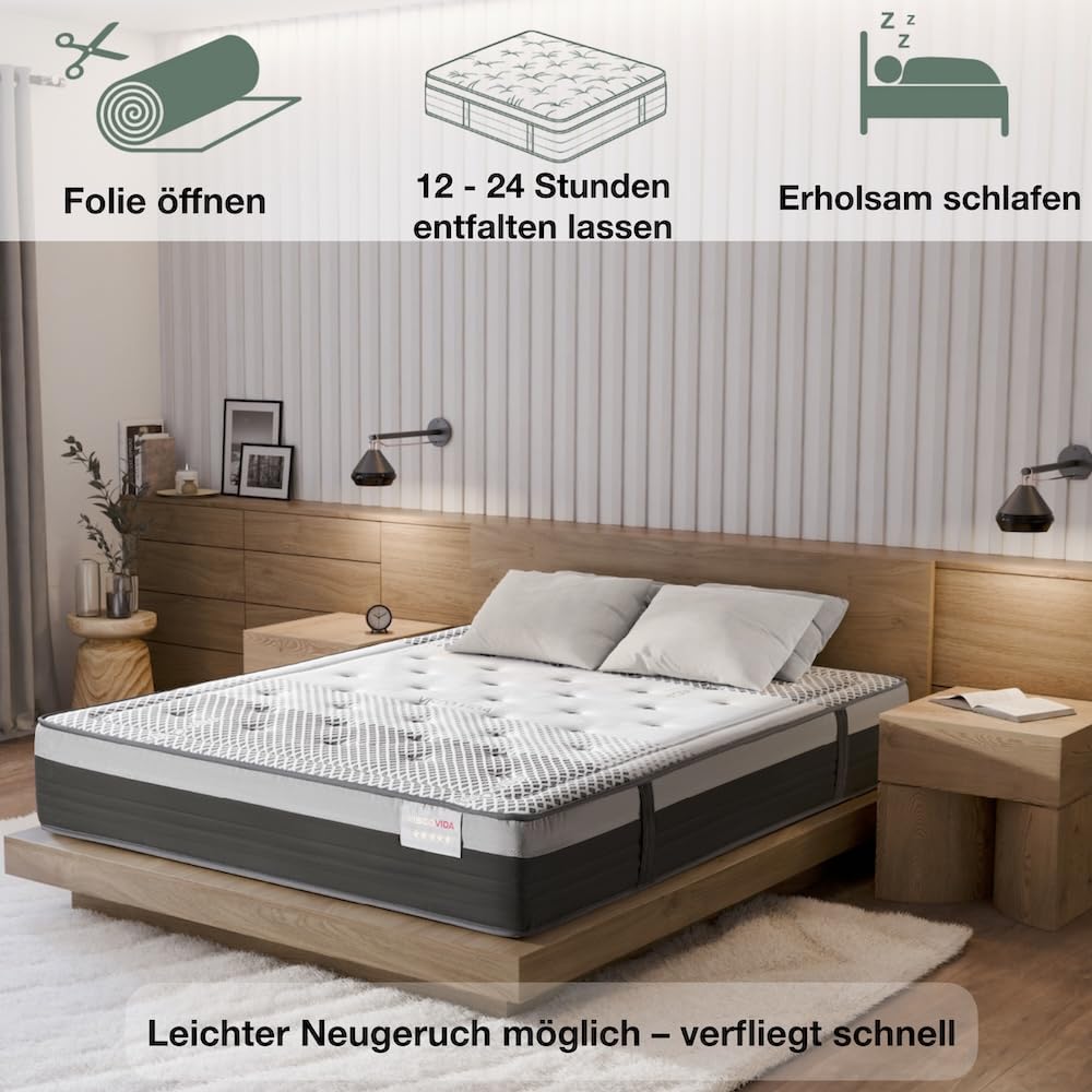T-ORMU Matratze 180x200 H4 – Orthopädische Kaltschaummatratze mit Viscoschaum, 28 cm Höhe, 5-Zonen Komfortsystem, Atmungsaktiv, Druckentlastend, Ergonomisch, Bei Rückenschmerzen
