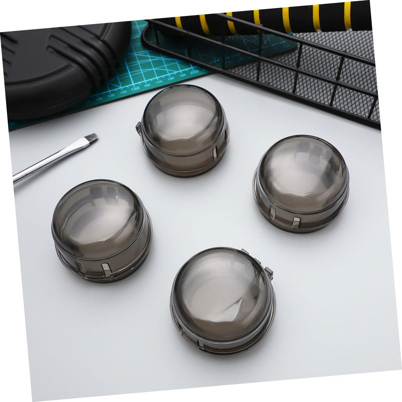 Couvercles de Boutons de Cuisinière à Gaz Noirs PC 8 Pièces