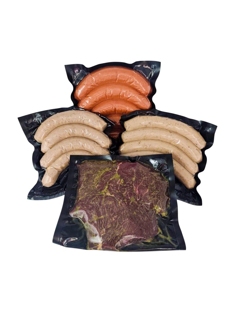 Grillfleisch Paket Rind mit Rindersteak Rumpsteak, Gourmet Bratwurst vom Gallowayrind, Rinder Käsewurst und Rindswurst Rindswockwurst, Grillpaket Fleisch und Wurst