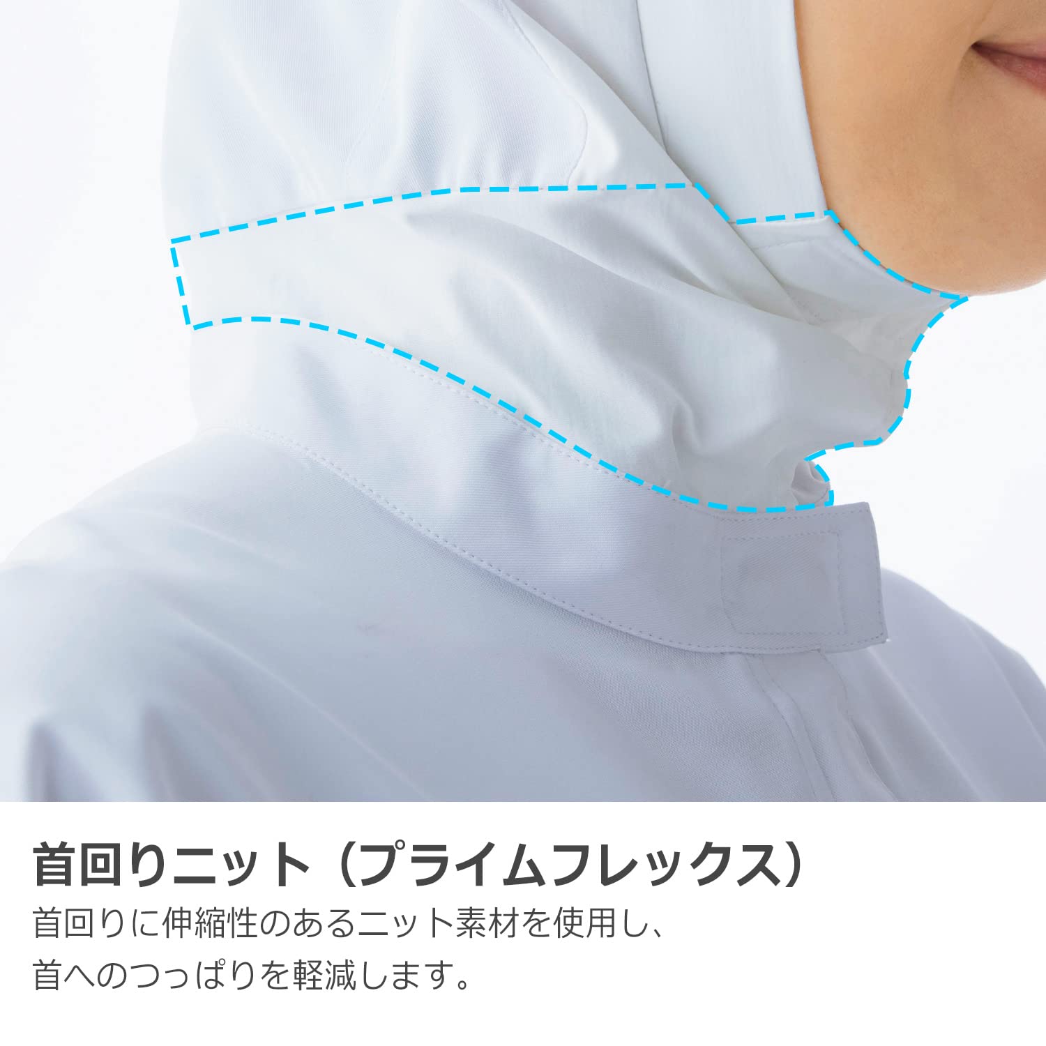 Amazon.co.jp: [ミドリ安全] ベルデクセル 食品 衛生 作業着 フード一