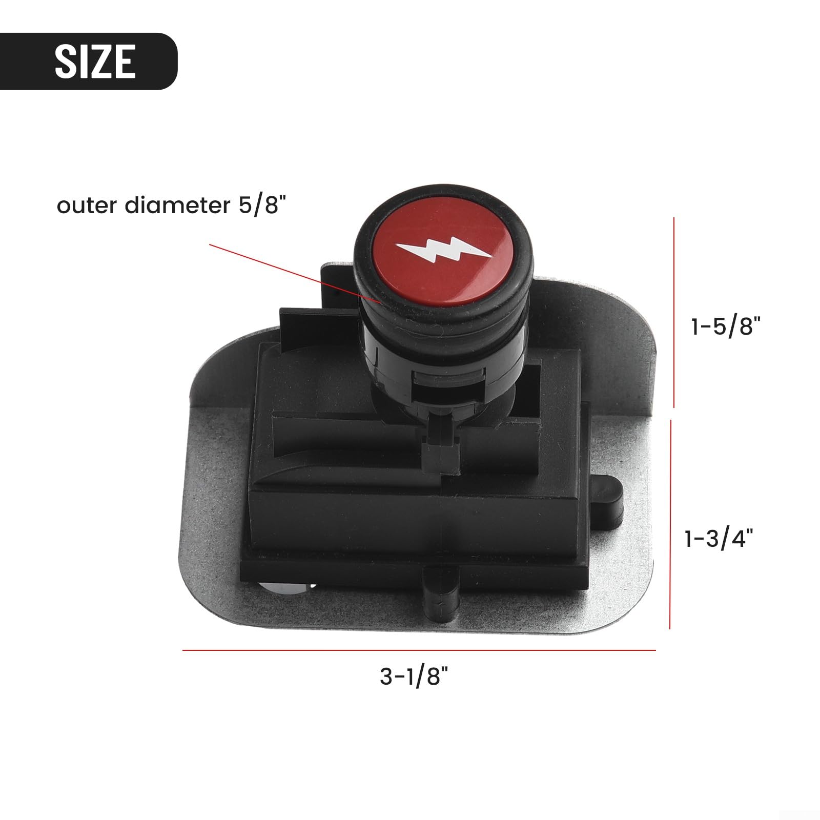 FUBESK Zündsatz Für Weber Grill – Ersatz Für Weber Q320 / 3200, Teilenummer 63788, Inkl. Zündmodul, Elektrode, Knopf