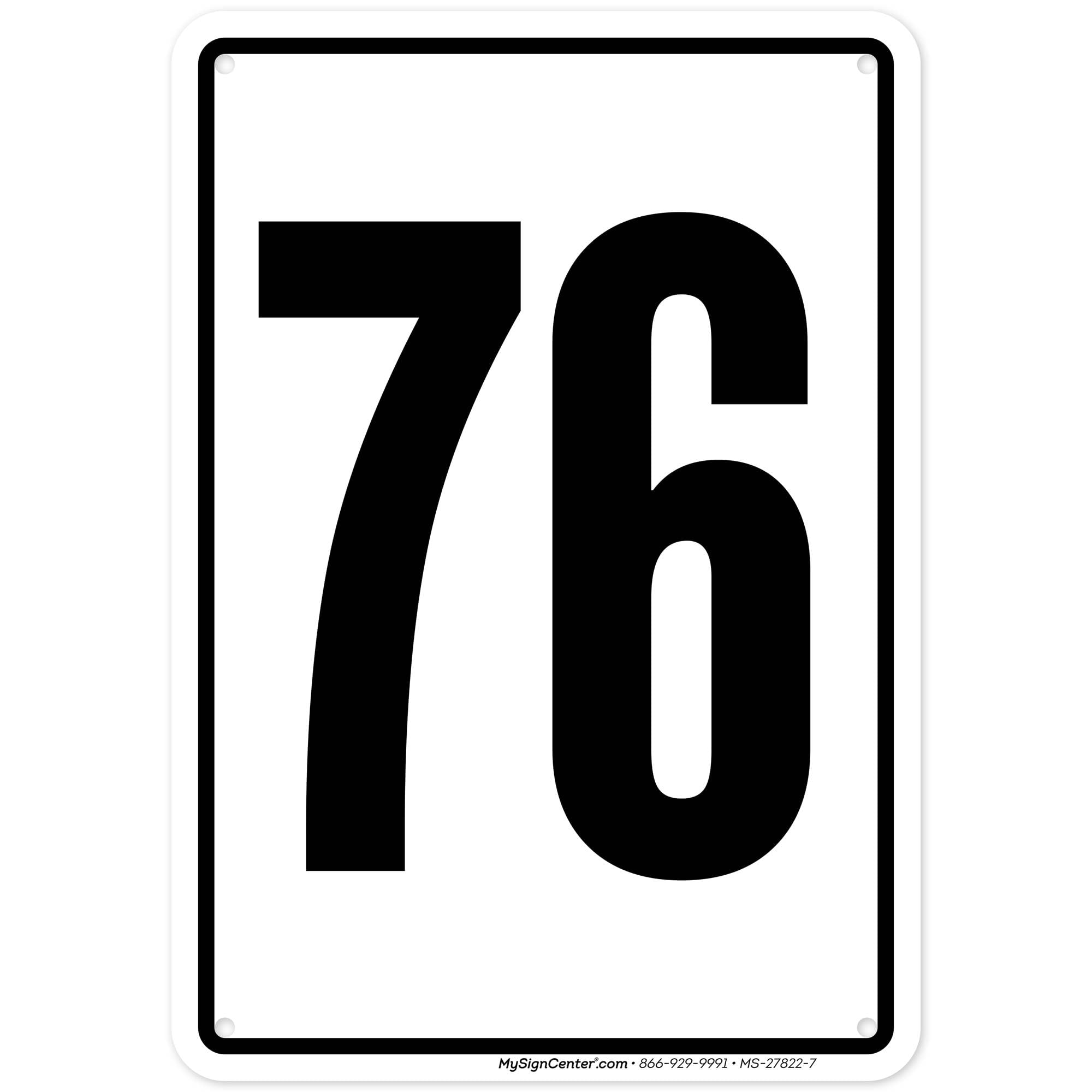 USA WARNING看板 Amazon.com : Parking Lot Number 76 Sign, 10x7 Inches, Rust