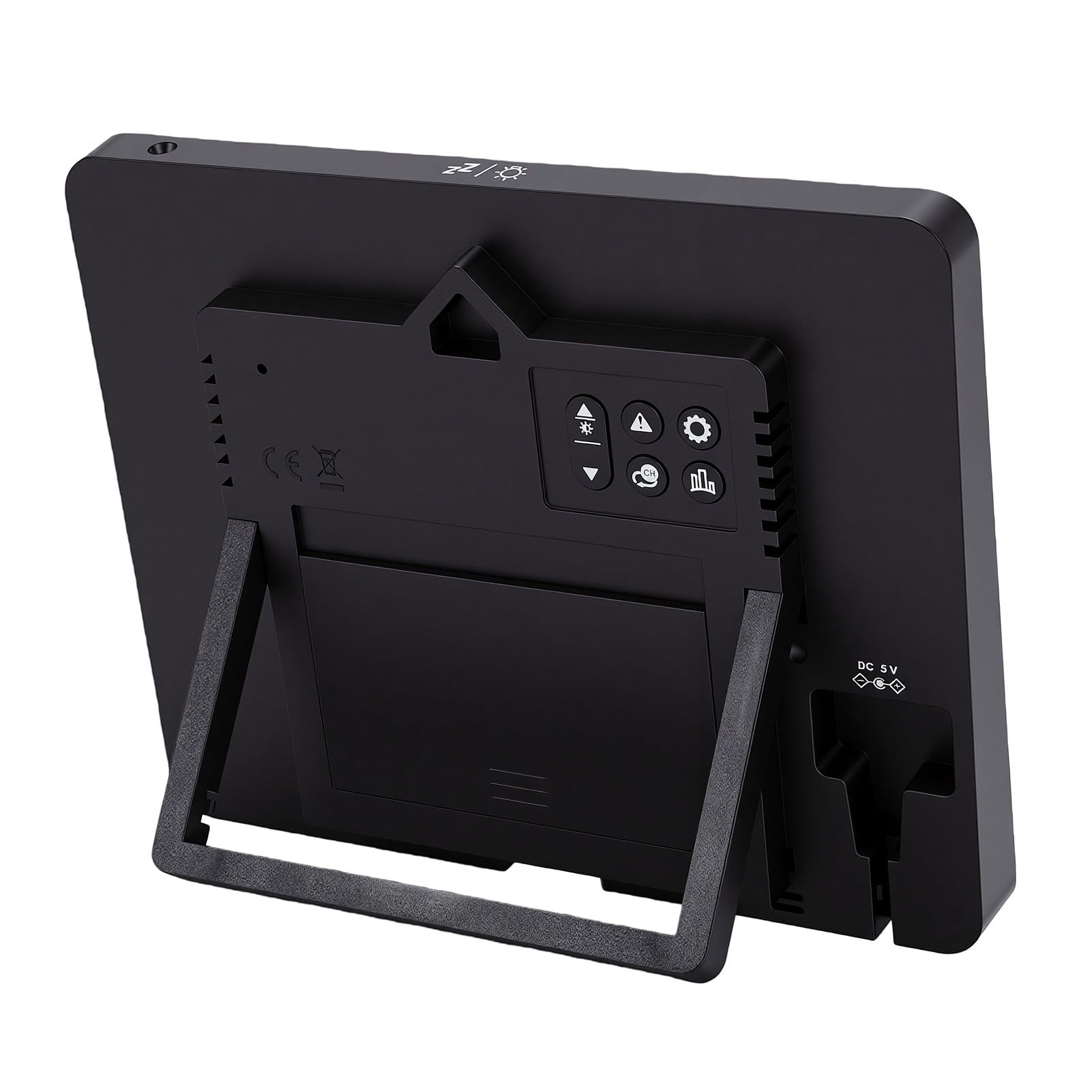 Sxhlseller Wetterstation mit Funk Außensensor, Innen Außenthermometer Hygrometer, Luftdruck Mondphase Gezeitendaten Dual Alarm 12 24 Std for Zuhause Büro