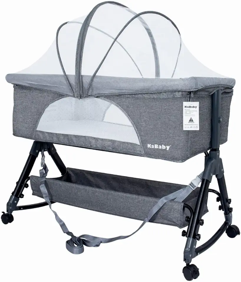 Berço Portátil Moises Co-bed Até 15kg C/Balanço Mosquiteiro e Cesto Luna - KaBaby