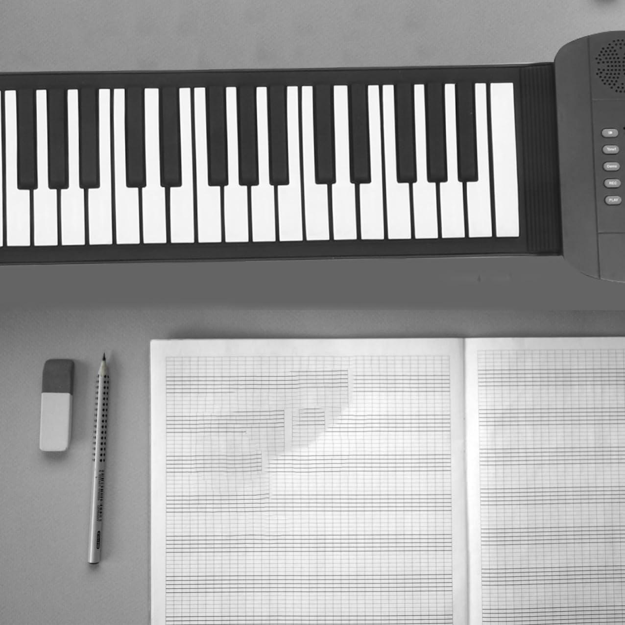Veemoon Pianoforte 1000mah 61 in e Pieghevole Elettronico Silicone Tasti Accessori Leggero Wireless Batteria Inclusi per Ragazzo Ragazza per Principianti