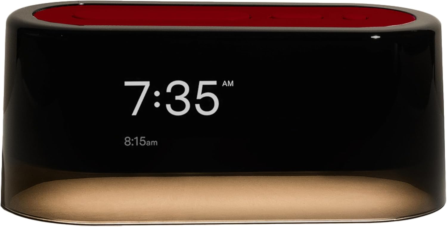 Loftie Alarm Clock with Sound Machine – Sensible Alarm Clock with Mild, White Noise, Bluetooth Speaker, Evening Mild Sound Machine, 100+ Sounds, Blackout Mode, No WiFi Mode, Elective App – Cherry