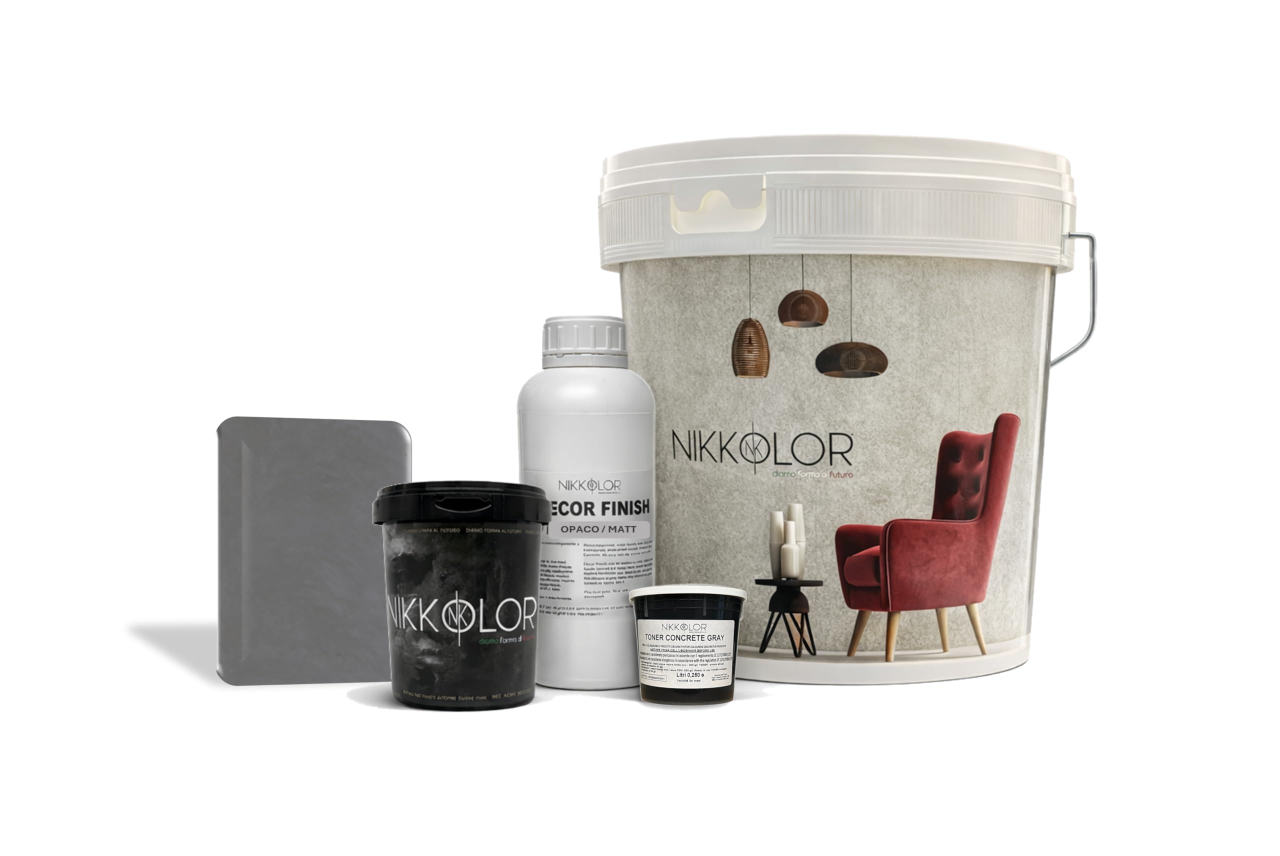 Kit Microcemento 8 m² per Pavimenti e Pareti - Opaco – 13 | Copre piastrelle e fughe senza demolire con spessore finale 2-3 mm - Finitura Opaca