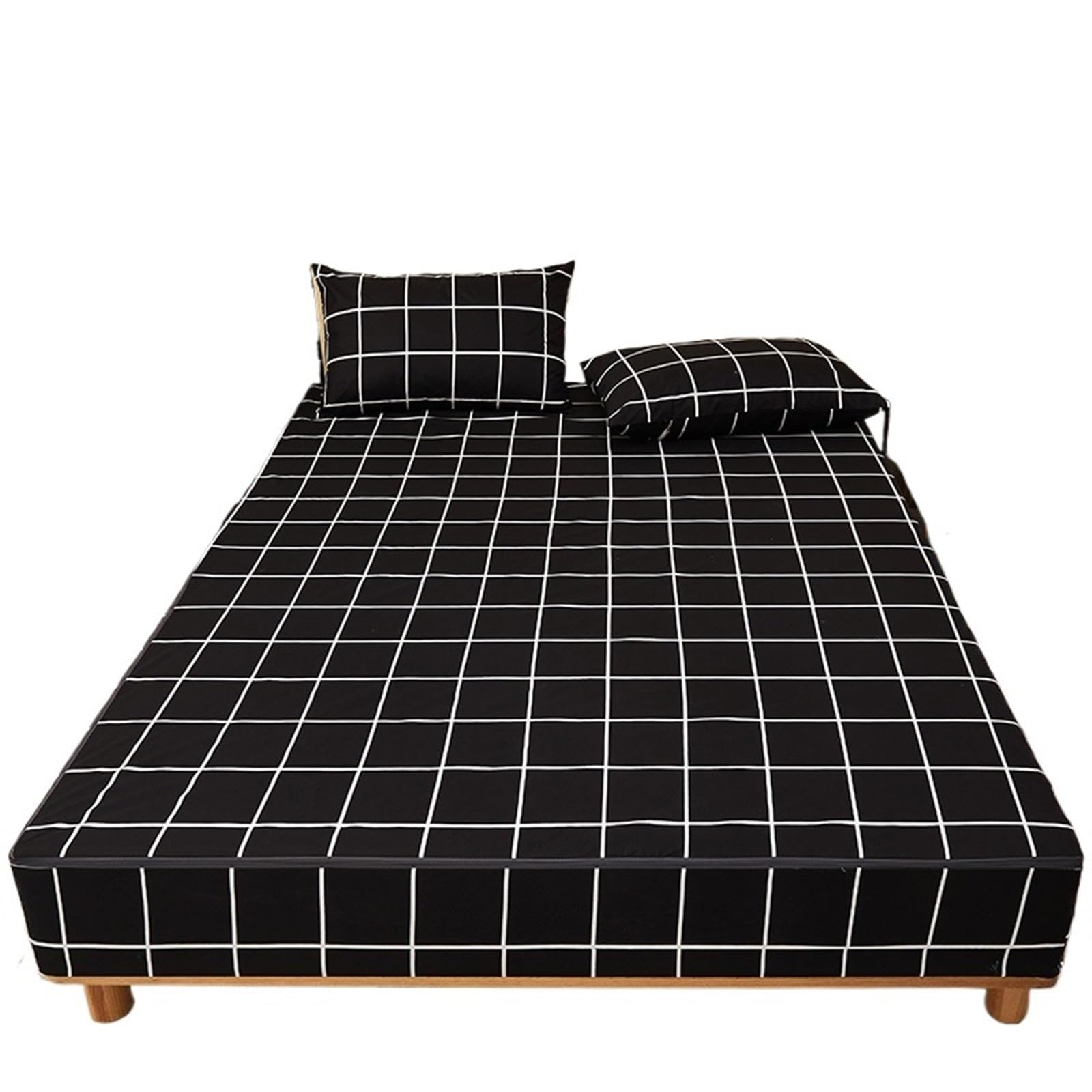 Waterproof Mattress Cover Waterproof Mattress Cover Six-Sided All Inclusive With Zipper Removable Bedspreads Breathable Protector Pad(Ge diao,Pillowcases48x74cmx2)