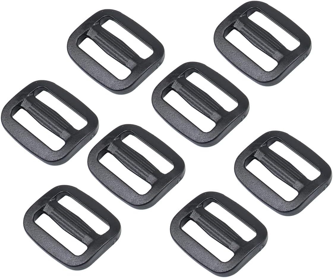 Tri glide Slider,Strong Plastic Tri Glide Slides Adjustable Slide Buckle Strap sliders Adjusters for Backpack Belt Strap
