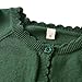 LIBREDGE Girls Cardigan Sweater Crew Neck Long Sleeve Cropped Cardigan Kids Casual Uniform Sweater for Girls Sage Green Size 7-8