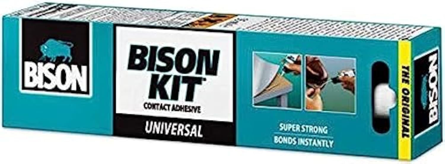 BISON KIT Universal Contact Adhesive Tube 55ml Super Strong, Bonds Instantly and Permanently flexible - Made in Holland