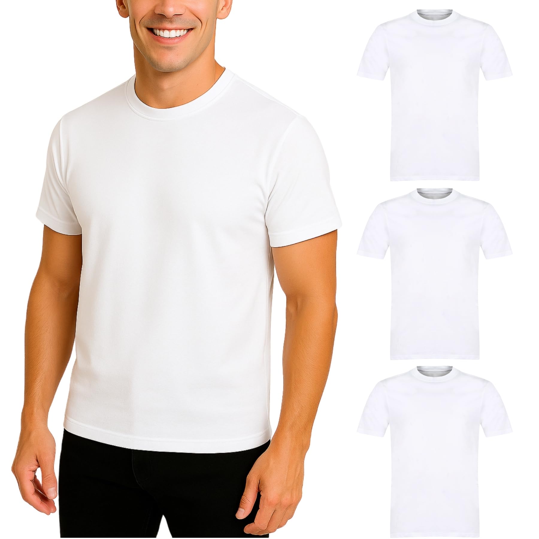 Wise Owl Accessories Mens T-Shirts Short Sleeve Crewneck Cotton Soft Comfortable Fashion T Shirts for Men 3 Pack