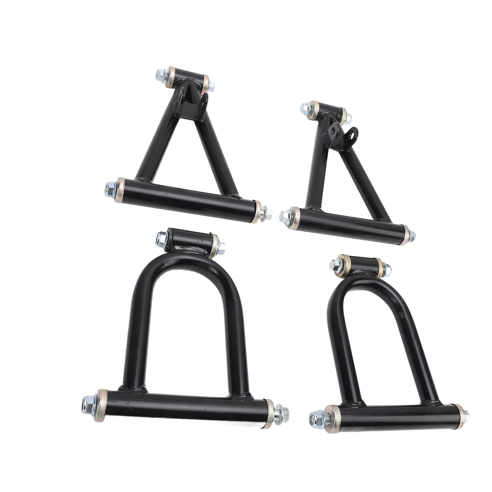 Keenso Zestaw Wahacza Przedniego Zawieszenia, Metalowy zespół Wahacza o Wysokiej Wytrzymałości z 4 Częściami do Gokartu Quadowego o Pojemności 110 Cm3, 150 Cm3, 200 i 4 Kołami