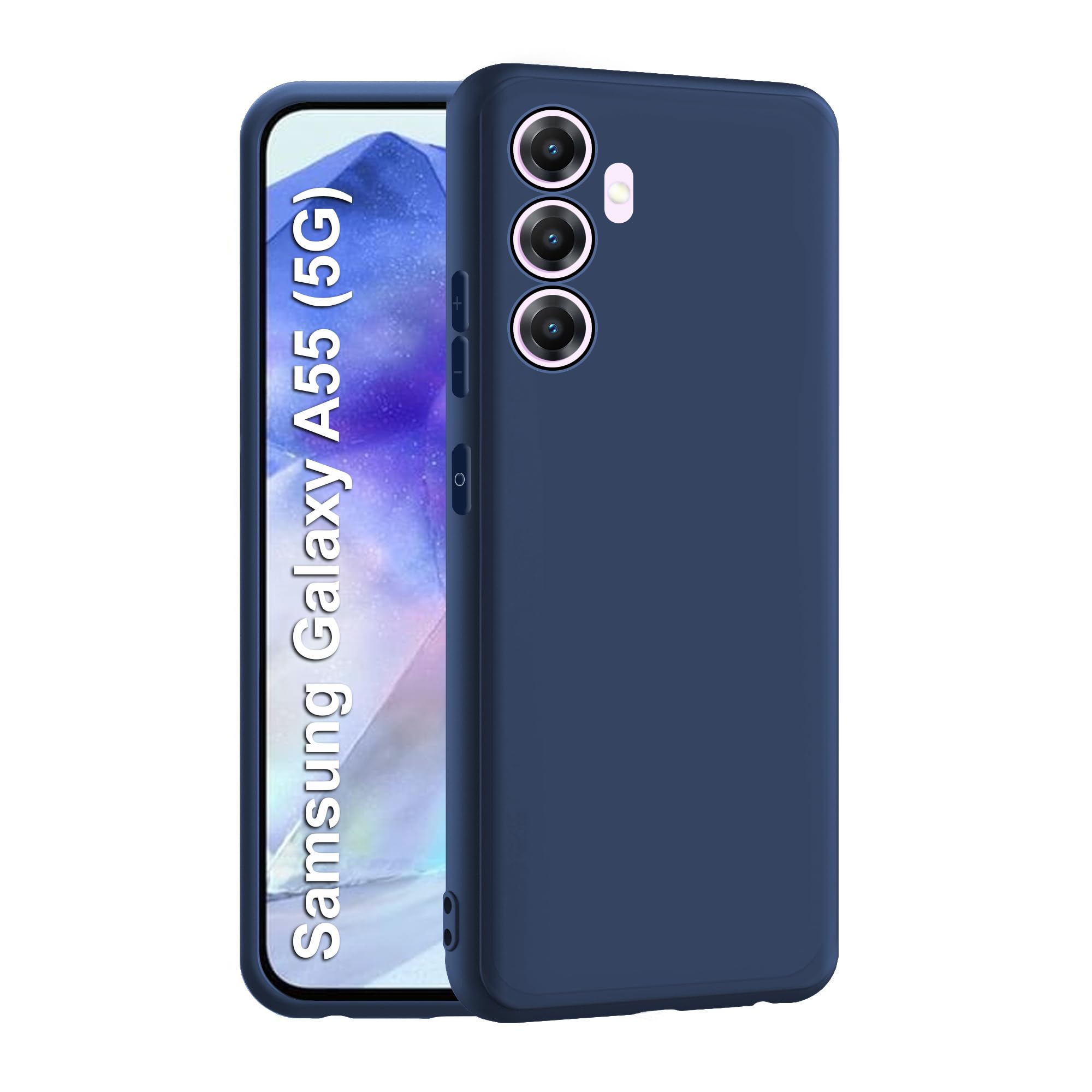 CEDO Samsung Galaxy A55 (5G) Back Cover | Camera Bump Protection & Inner Velvet Fabric Lining | Ultra Slim Matte Soft Rubberised Case Cover (Blue) (B0DGGQ4LXL) Amazon Price History, Amazon Price Tracker
