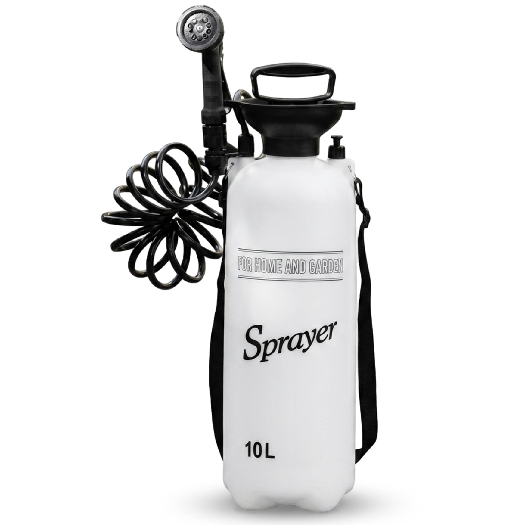 Douche de camping | Douche portable, camping portable, douches blanches 10 l avec pistolet pulvérisateur 10 fonctions et tuyau de 9, 84 pieds, idéale pour la randonnée en plein air, le lavage