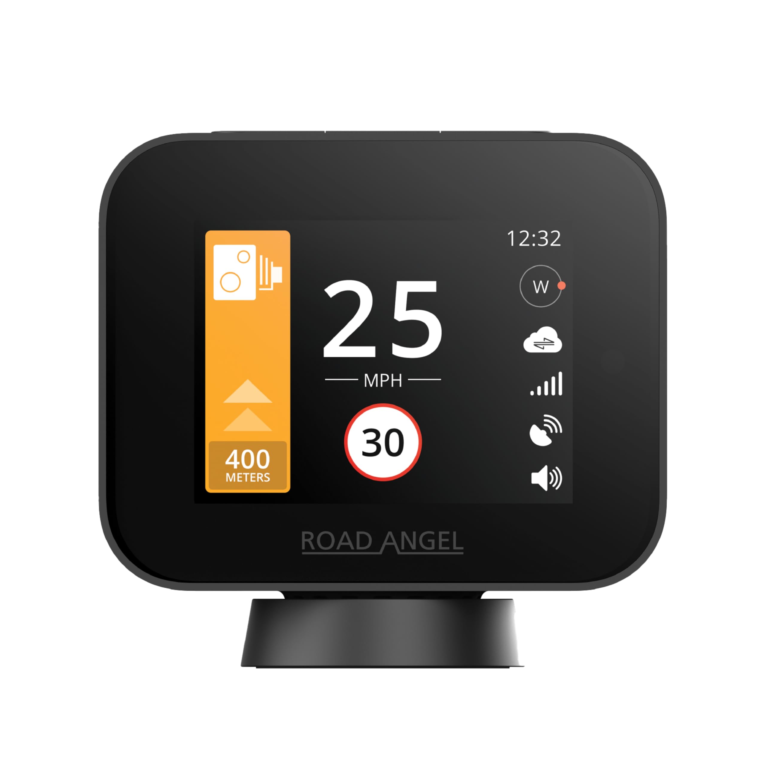 Road Angel New - Pure Sync - 2.4" Display With Smart Road Safety & Speed Awareness Assistant With Camera Alerts