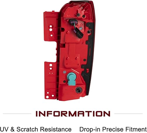 Miniatura 3 de JSBOYAT Conjunto de luz trasera de repuesto estilo original de fábrica para Cadillac SRX 2010 a 2016 lámpara de freno trasera izquierda del lado del