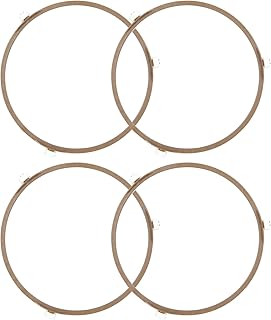 ZOFUN 4 Pcs Microwave Support Rings for Microwave Glass Plates, 6.9 Inch 3 Wheel Circle Microwave Turntable Roller Rings, Light-Weight & Rigid Microwave Plastic Rings for Microwave Plate Replacement