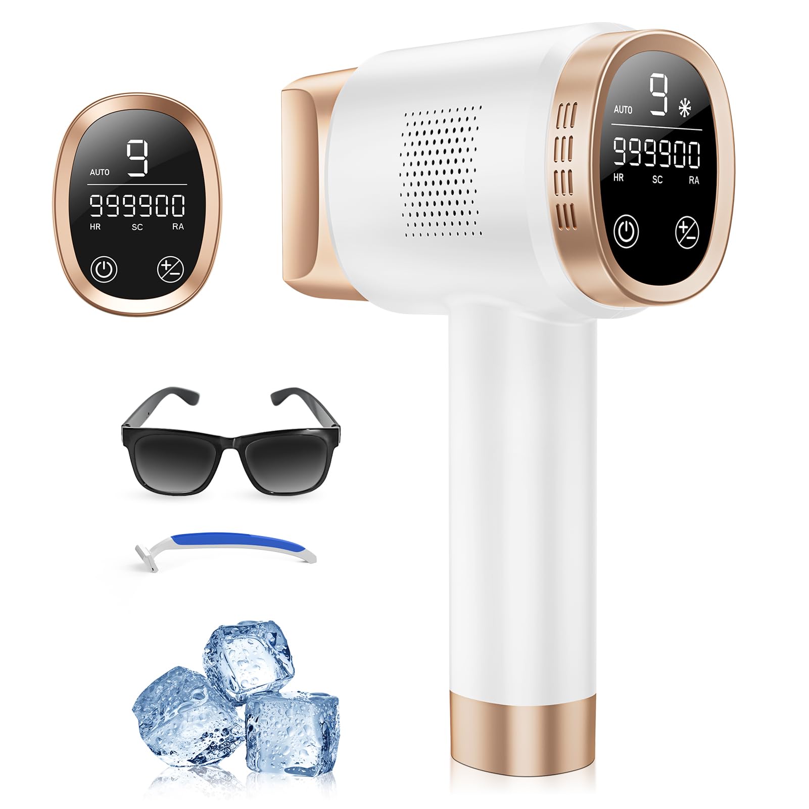 Champagne Gold IPL Laser Hair Removal Device for Women