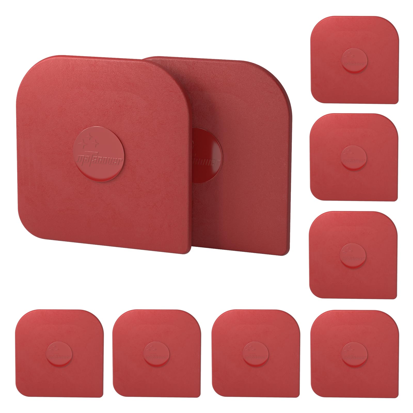 Pan Scraper, 10 Pcs Pot &amp; Dish Scraper Plastic, Sturdy Scraper Kitchen Tool, Red