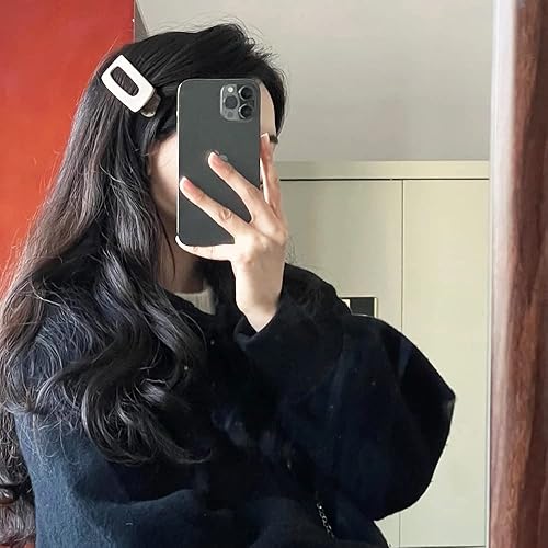 Miniatura 5 de Pinzas para el cabello de cocodrilo Ahoney grandes, paquete de 8 pinzas planas para cabello grueso, accesorios de estilo plátano mate (neutro)