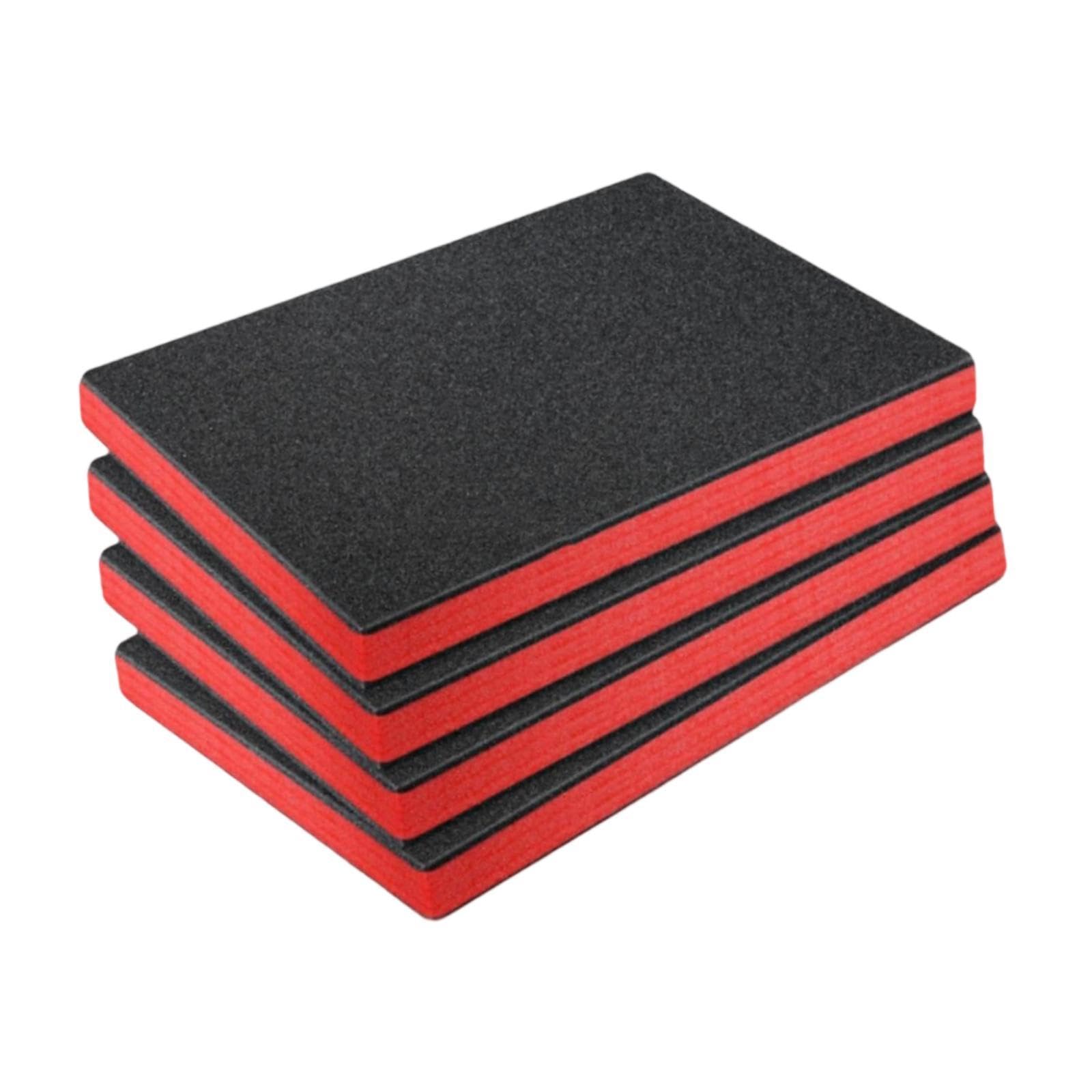 Caja de Herramientas de Espuma de 4 Piezas, Insertos de Espuma para Estuches, Cortable, Bricolaje Profesional, Organizador Kaizen, 60 Cm X 60 Cm X 3.8