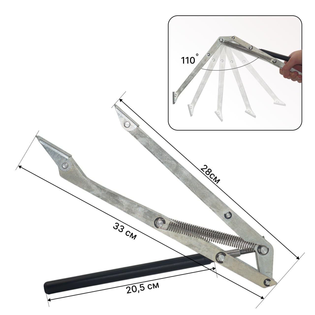 Automatischer Fensteröffner für Gewächshaus - Easy-Clip-System, Doppelfeder, verzinkter Stahl, 14kg/30lbs Belastung, automatische Belüftung für Fenster und Dach