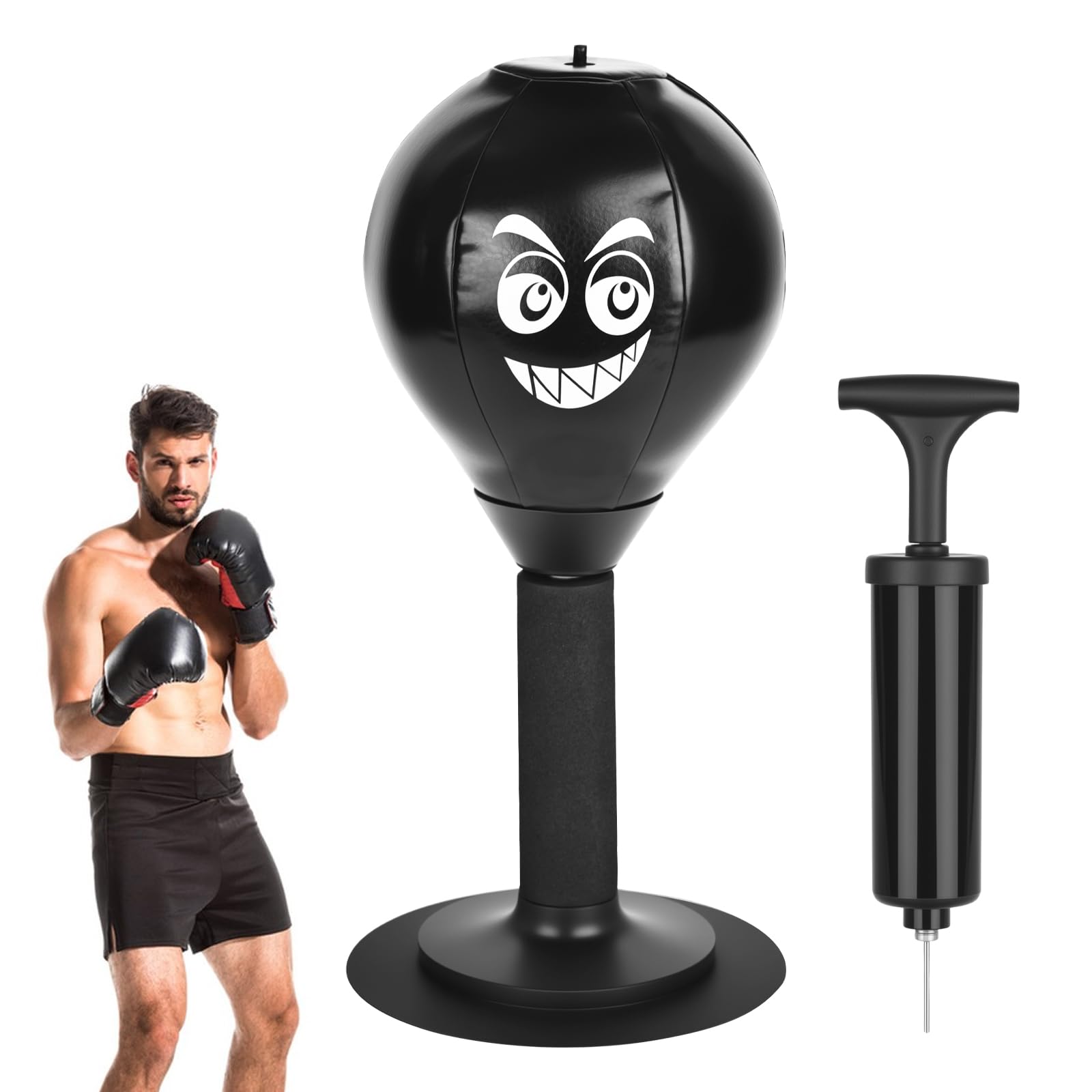 YYTECH Rage Bag, Desktop Punching Bag, Boxing Bag Speed Ball, Suction Punch Bag, For Rage Relief, Boxing Training Ball, Mood Relief Boxing Punch Ball For Wall, Tile, Table (black)