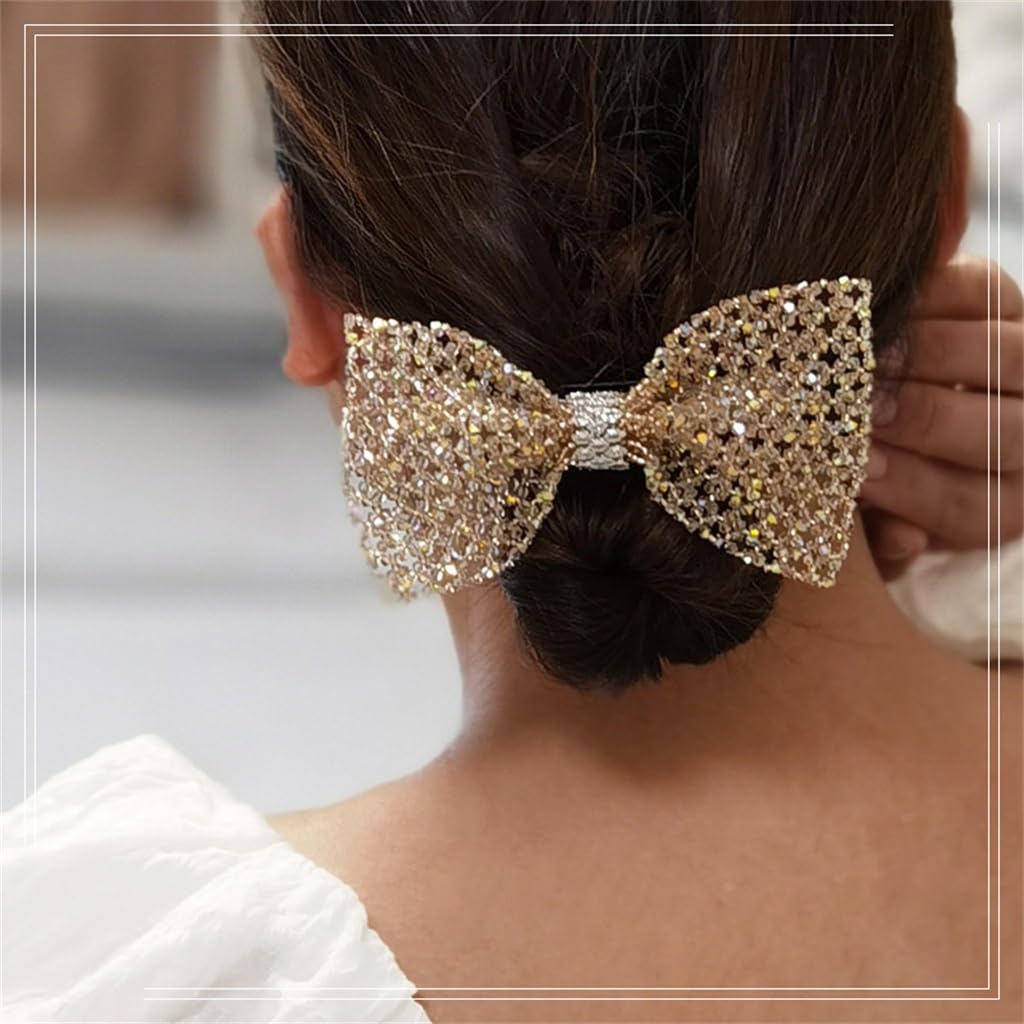 Bow Knot Hair Accessories Headwear Crystal Clip Female Back Spoon, Ponytail Cli Spring