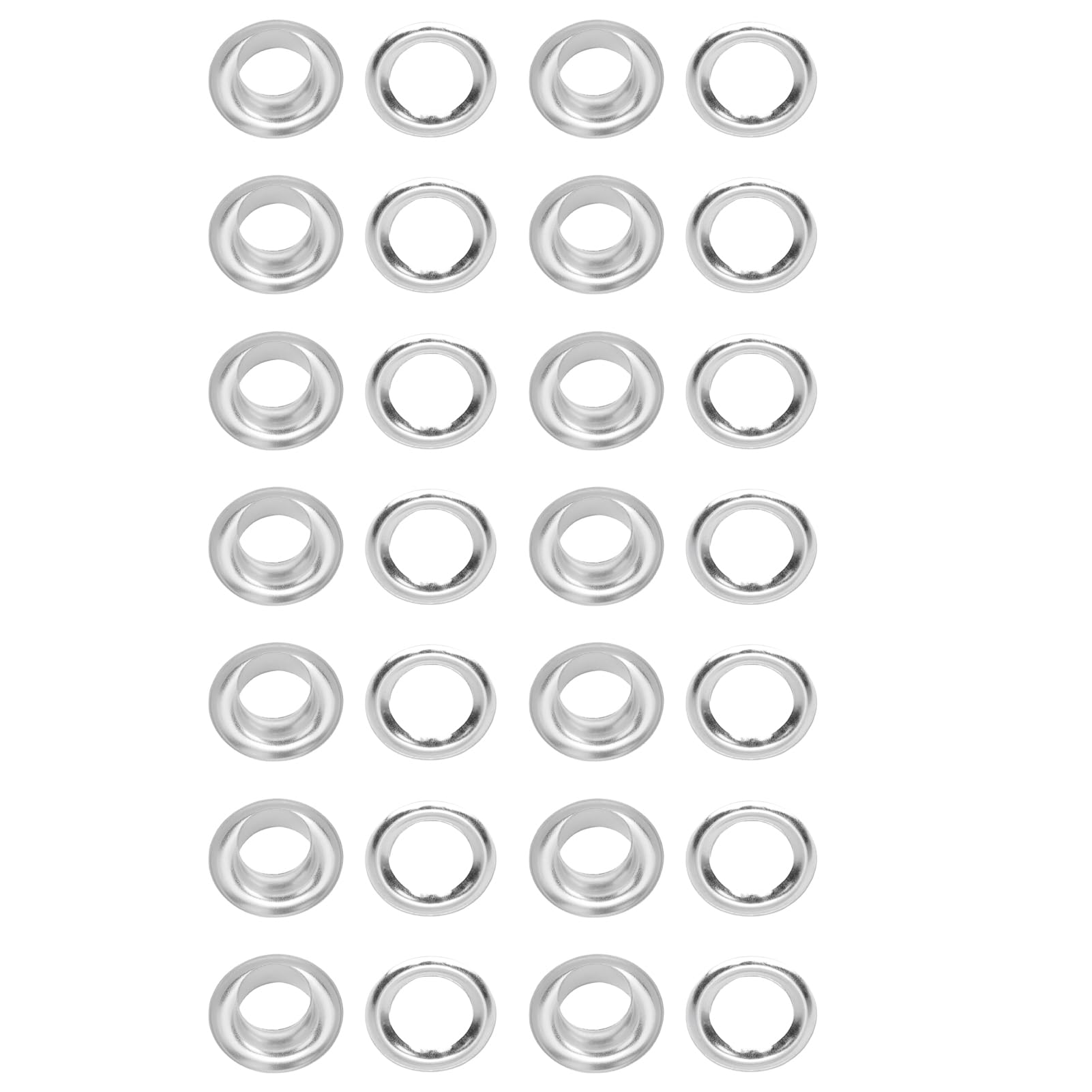 Juego de 300 Ojales de Acero Inoxidable de 8mm, con Arandelas, Herramienta para Zapatos, Ropa, Manualidades, Bolsa, Bricolaje (SILVER)