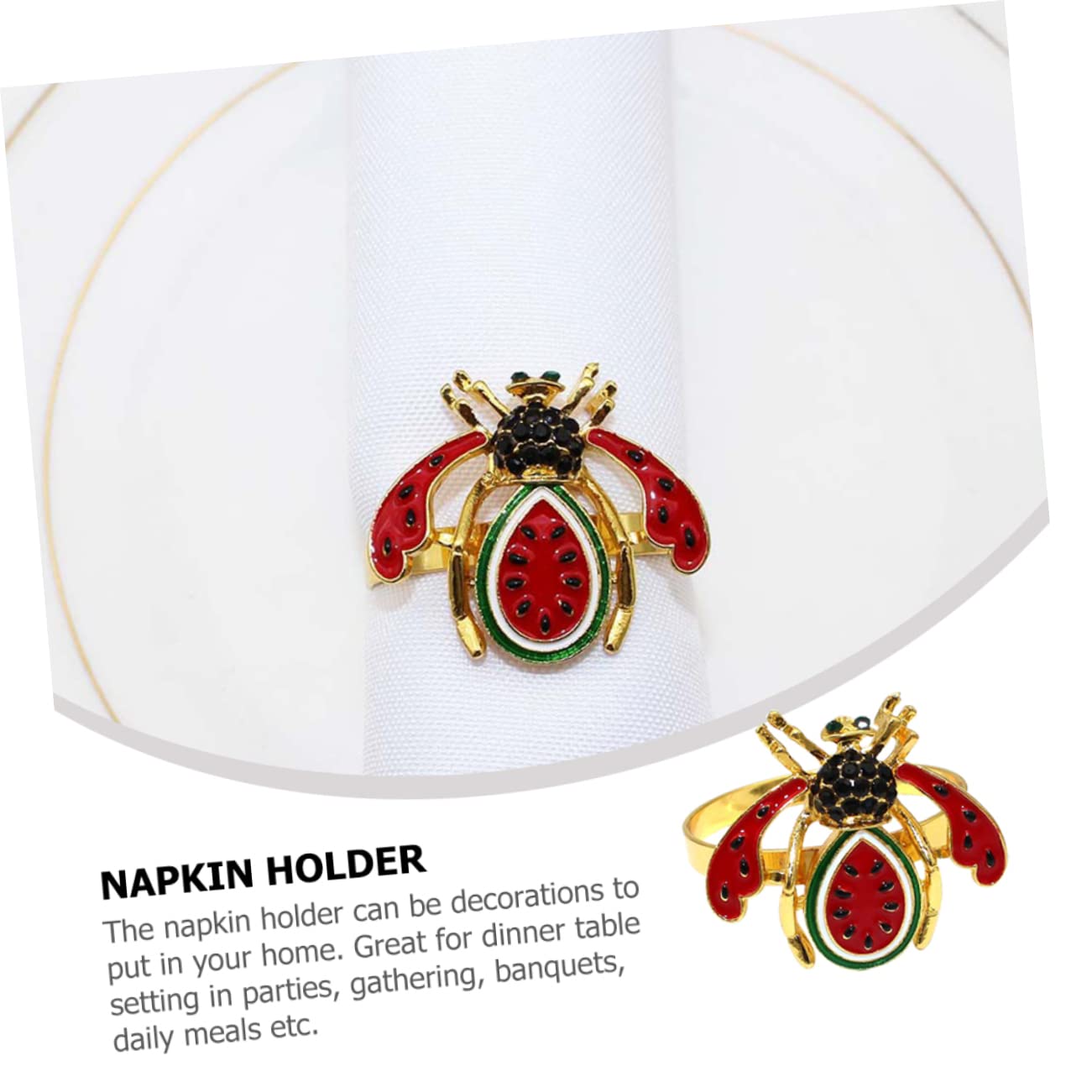 OUNONA 2 Series Servilleta Decorativos Fiestas Soporte De Servilleta De Premium 6 Piezas*2