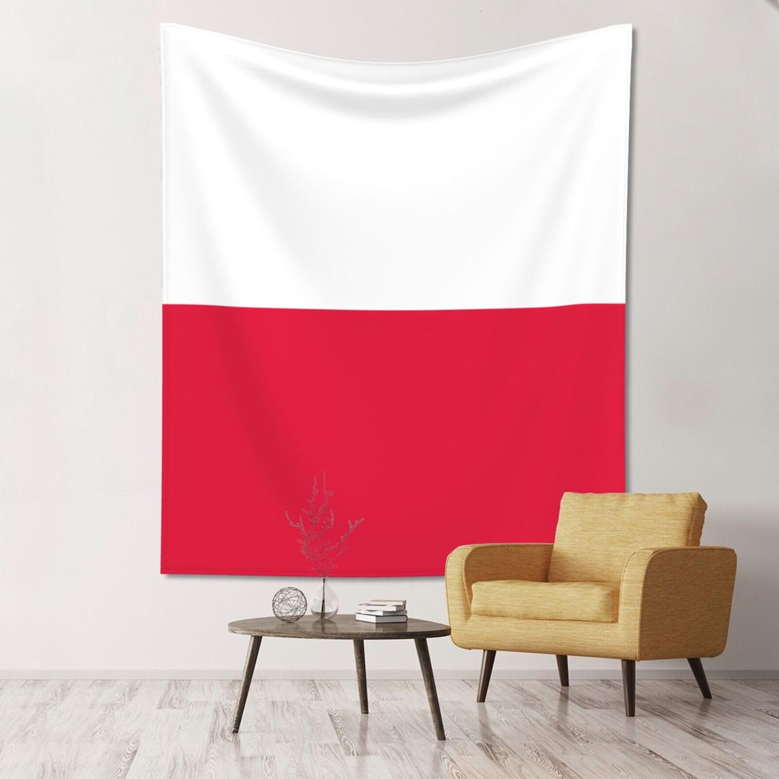 ZZYYDS Floral Wall Decor Tapestry Polish flag for Living Room Dormitory Home Decor Party Background, 60x51 Inch (Vertical)