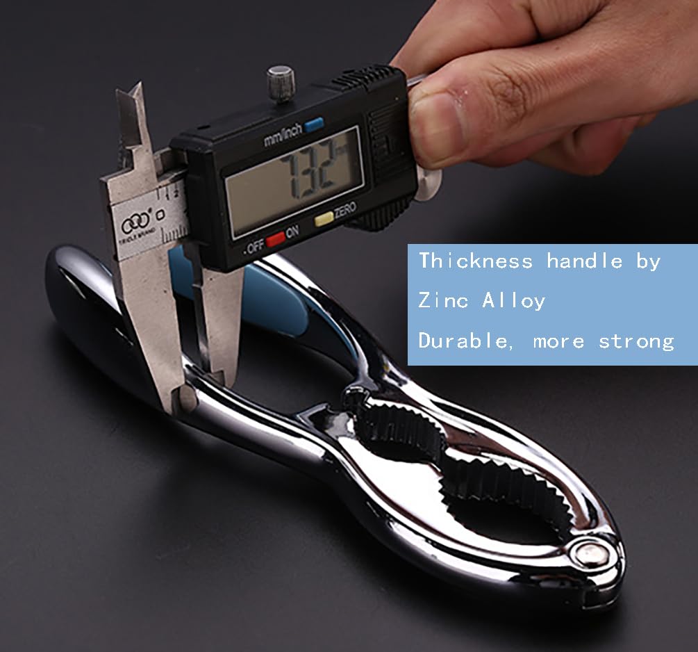 Schiaccianoci In Acciaio Inox - 2 Pezzi Con Impugnatura Antiscivolo, Per Noci, Mandorle E Frutti Di Mare - Foto 7