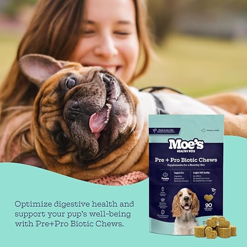 Miniatura 6 de Moe's Probiotic Chews for Dogs 90ct - Prebióticos y probióticos con sabor a calabaza para la salud intestinal, la digestión, la inmunidad y el