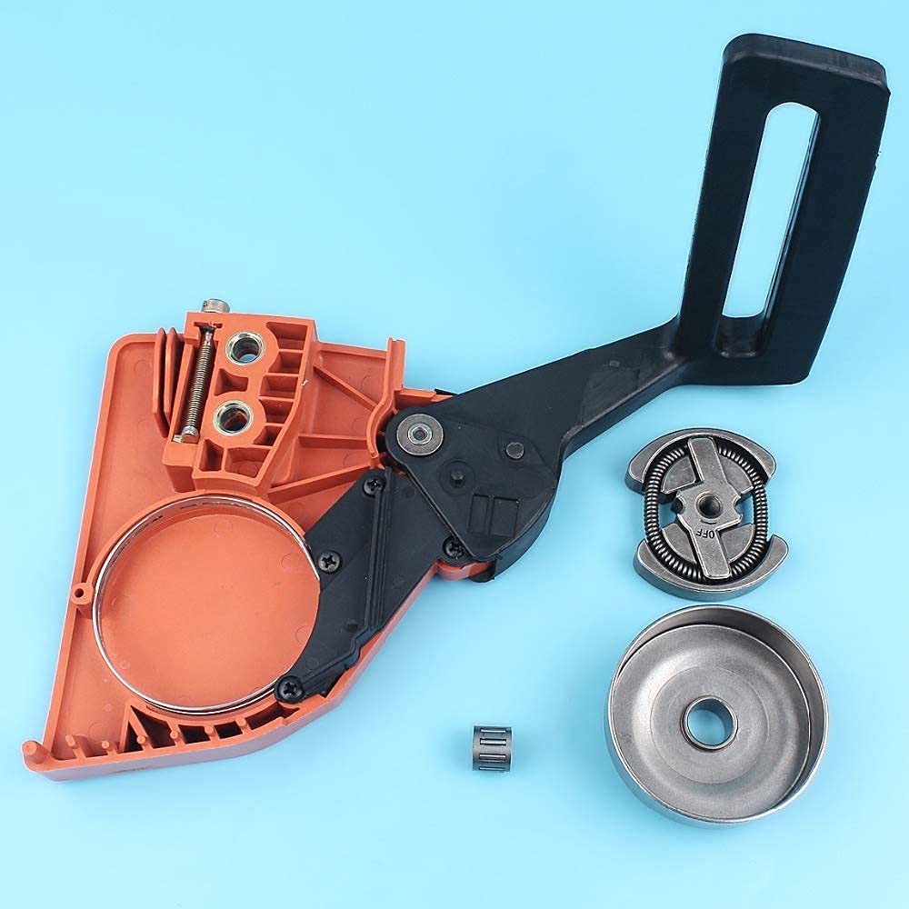 Piñón Embrague Cadena Freno manija Cubierta Embrague Tambor Kit Compatible con Husqvarna 13613714142 Motosierra con cojinete de Agujas Piezas de Repuesto