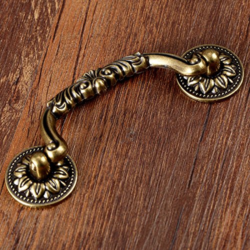 Mgoodoo 5Pcs Vintage Antique Bronze Door Handle Furniture Knobs Pull For Kitchen Cabinets Cupboard Closet #TOP7