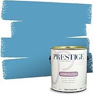 Vista 214 de Prestige Paints. - Base y pintura para exteriores en un solo galón, 1 galón. plano, comparable con Sherwin Williams Topsail.