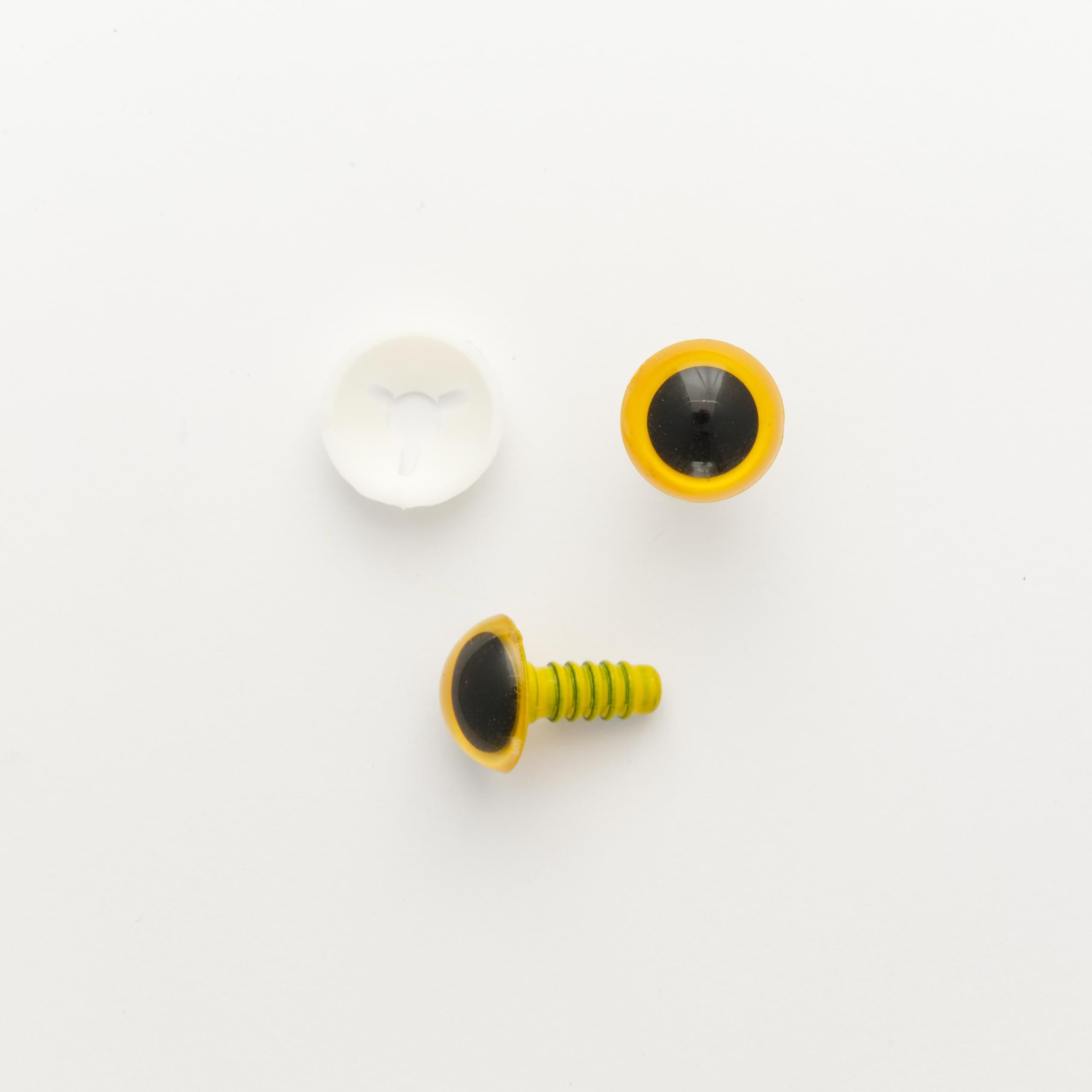 Safety Eyes for Soft Stuffed Toys & Teddy Bears (Yellow, 9mm - 10 Pairs)