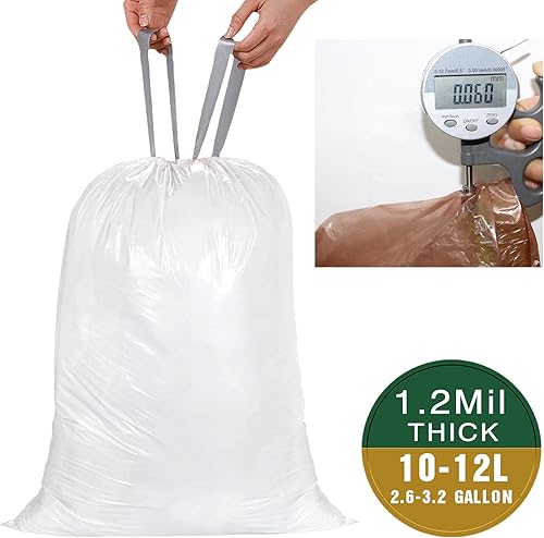 Miniatura 8 de Code R Bolsas de basura compatibles con simplehuman Code R - Bolsas de basura con cordón de ajuste personalizado  200 unidades de 2.6 galones  10