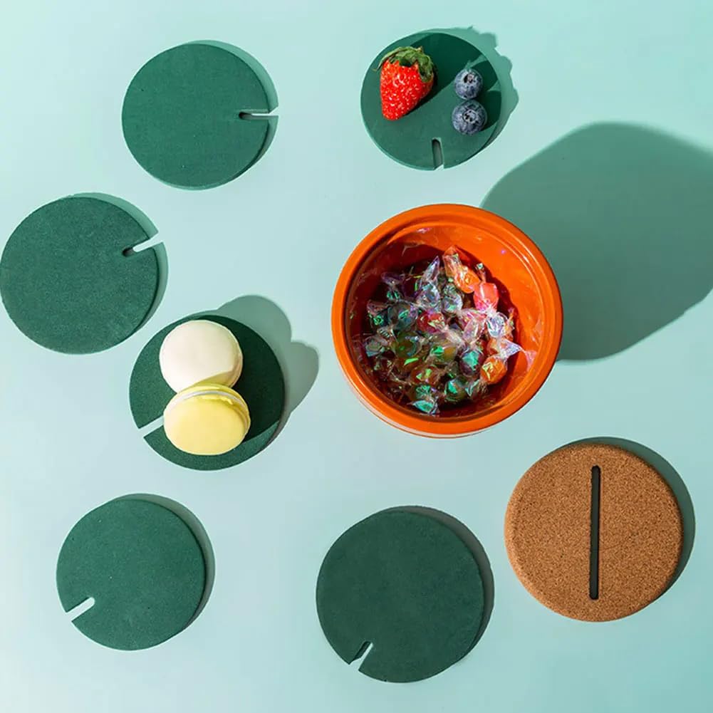 Set di 6 Sottobicchieri Creativi a Forma di Cactus, Tappetini Antiscivolo Resistenti al Calore, Sottobicchiere Isolati Multifunzionali, Decorazione Casa e Ufficio, Regali di Inaugurazione