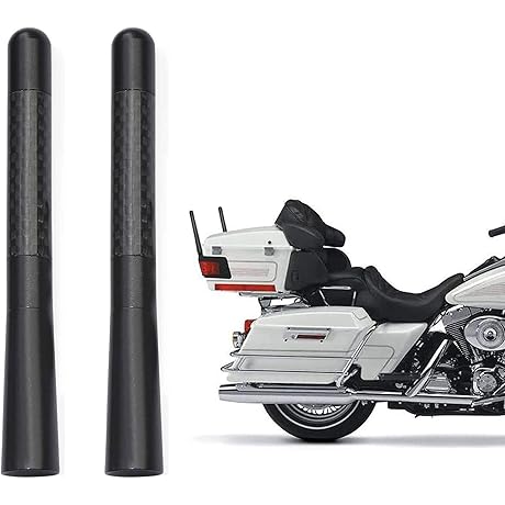 Harley Antenna Short: Bingfu Carbon Fiber Motorcycle Antenna Replacement