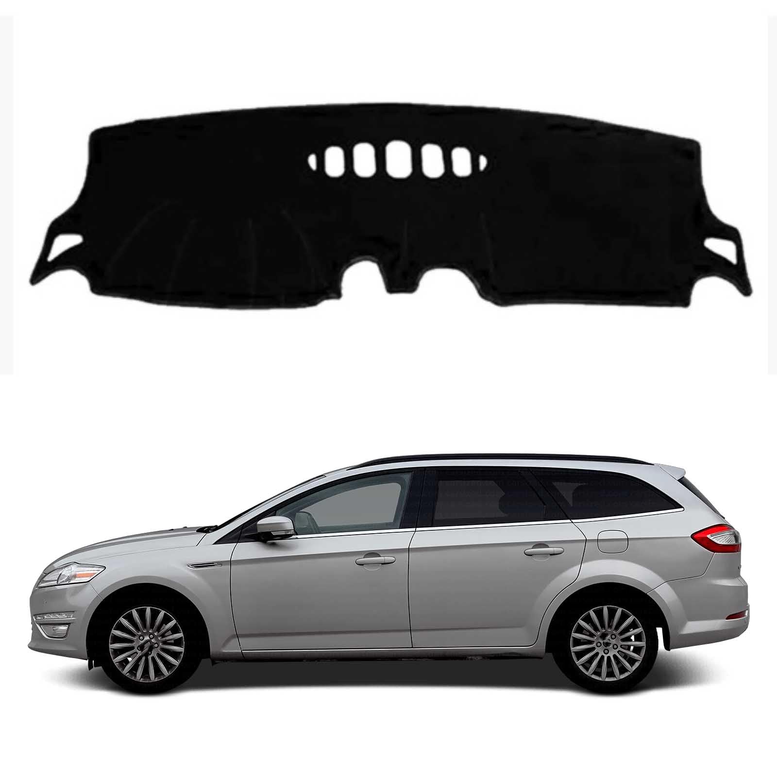 Pokrowiec na deskę rozdzielczą samochodu Ford Mondeo MK4 2007-2013 RHD Mata antypoślizgowa Parasolka Dywan Czarny