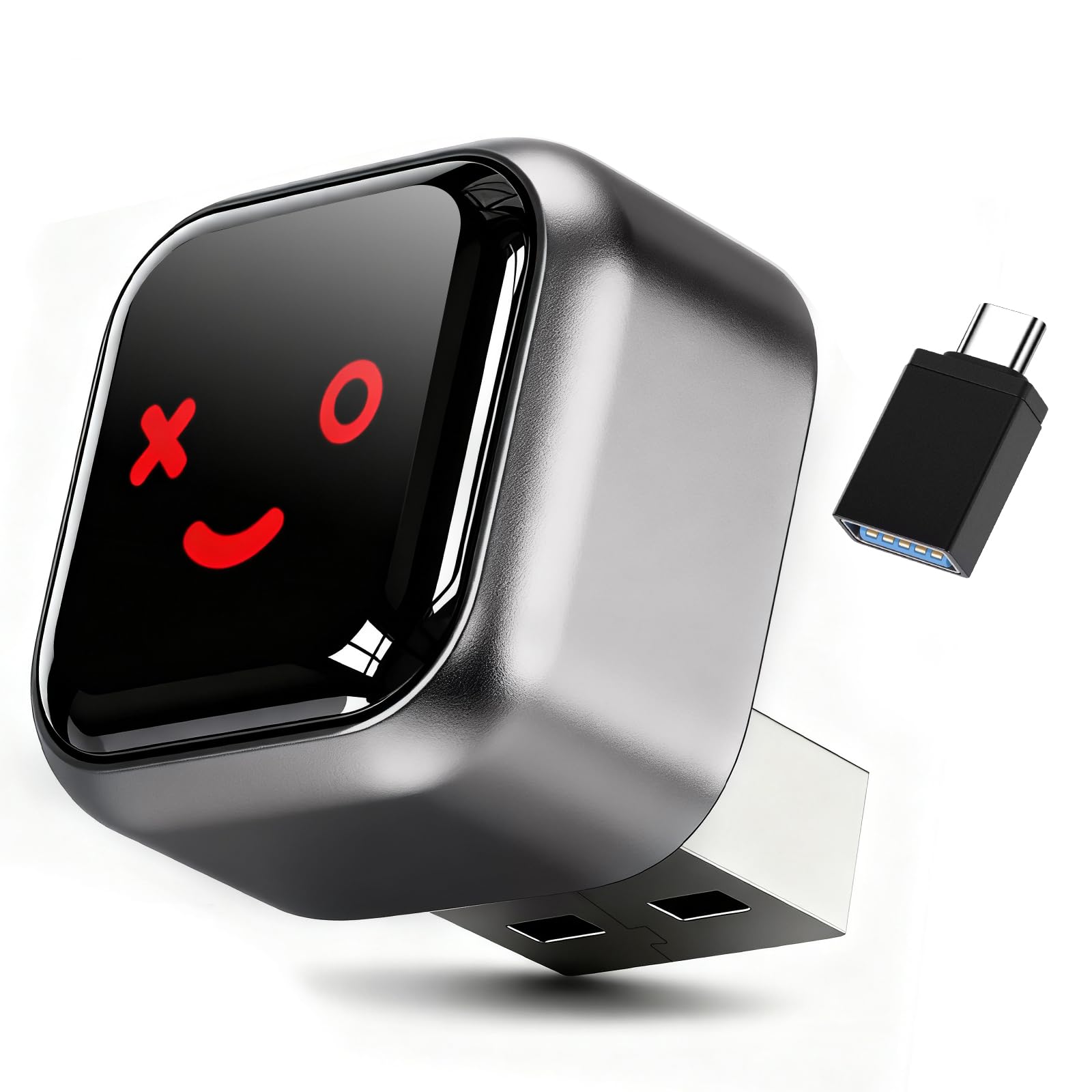 Senza Fili Adattatore 2-in-1 per CarPlay & Android Auto, Mini Adattatore dongle Carplay Wireless per Auto, Plug & Play Carplay USB/Type-C Compatibile con Phone iOS 10+ / Android 11+