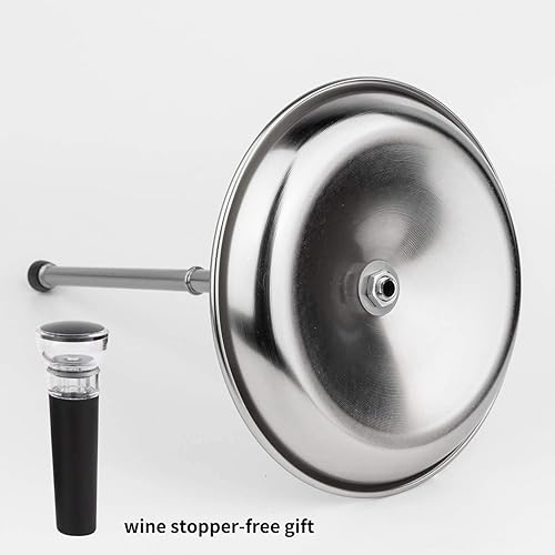 Miniatura 2 de Soporte de secado de decantador de vino con cabeza de silicona para evitar arañazos, estante desmontable con base de captura de goteo con tapón de