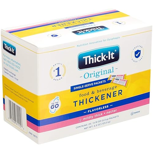 Miniatura 5 de Thick-It Espesante original para alimentos y bebidas de una sola porción, ligeramente grueso, 200 unidades