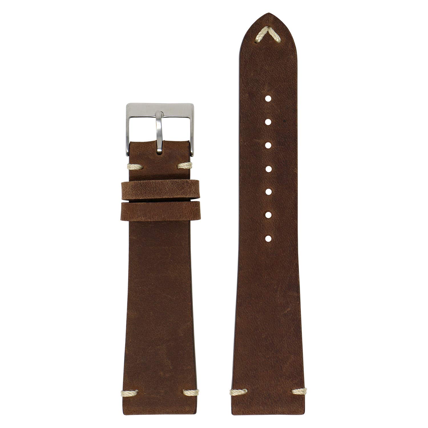 Vintage Distressed Leather Quick Release Watch Band Strap - Choose Your Color - 18mm 19mm 20mm 21mm 22mm