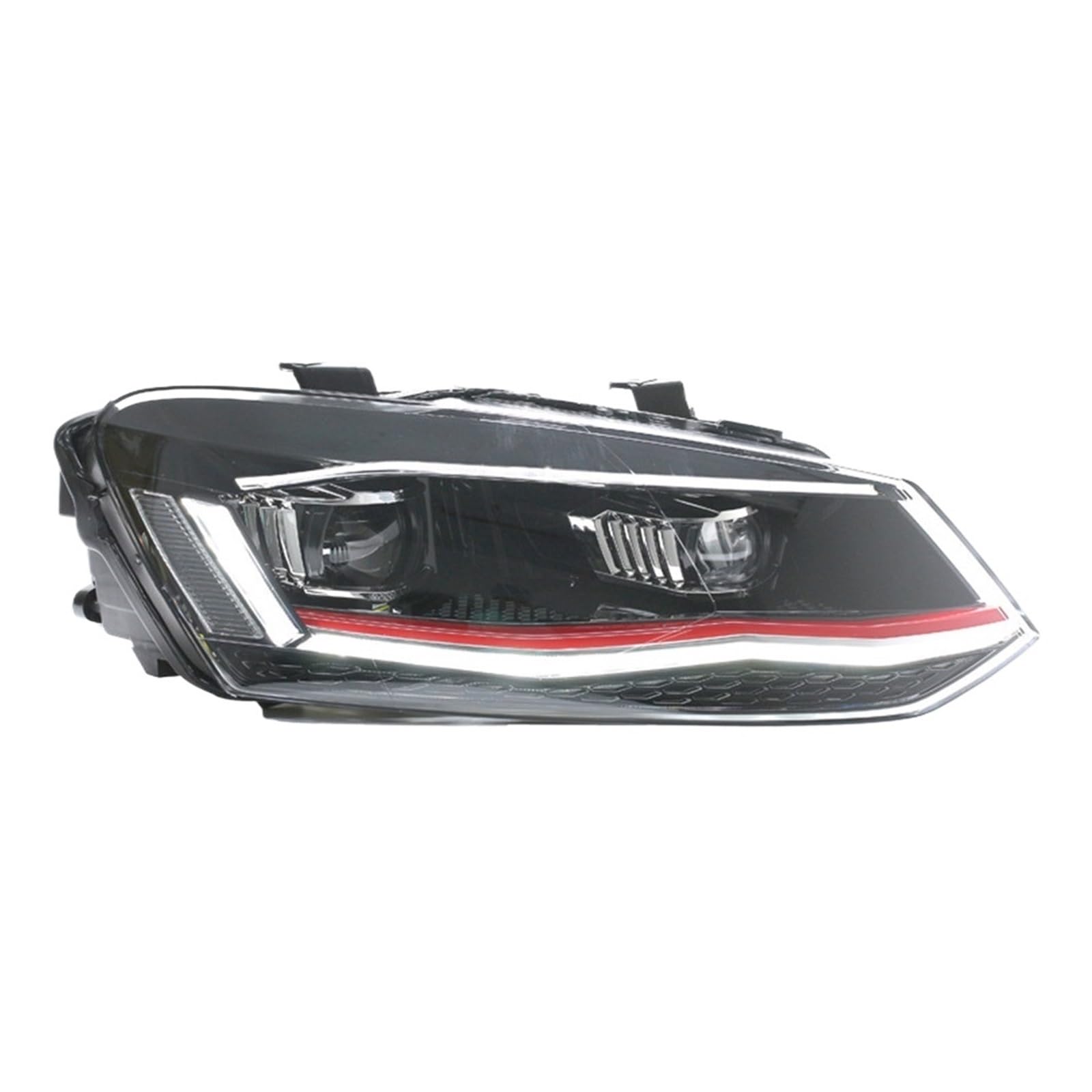 Fari Anteriori per Auto VW Polo 2011-2018 Accessori Aggiornamento DRL Indicatori di direzione Abbaglianti Anabbaglianti Gruppo luci (2 Pezzi fari-01)