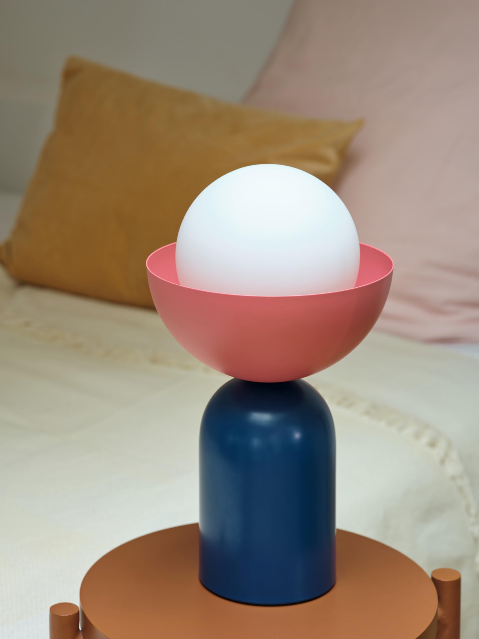 OSRAM DECOR Cuenco Lámpara de mesa E14 Azul/Rosa Vidrio 200mm | Decor Bowl, Indoor Wall Lighting, Azul|Rosa, 200 mm dia, Paquete de 1