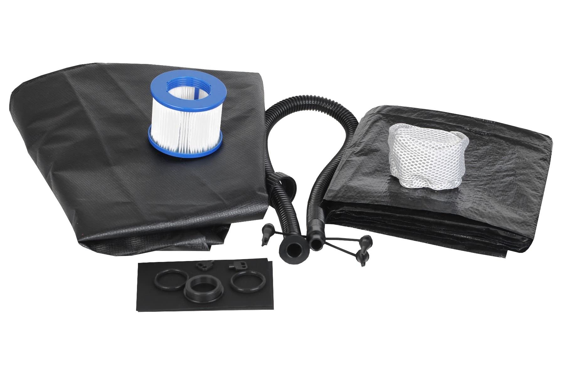 Nouveau BeneoSpa Spa Gonflable 4 Personnes pour l'intérieur et l'extérieur, Spa avec Chauffage- Spa à Bulles Rond - Noir Blanc - 180 cm - 130 Jets de Massage - Bain à remous Gonflable Spa Portable