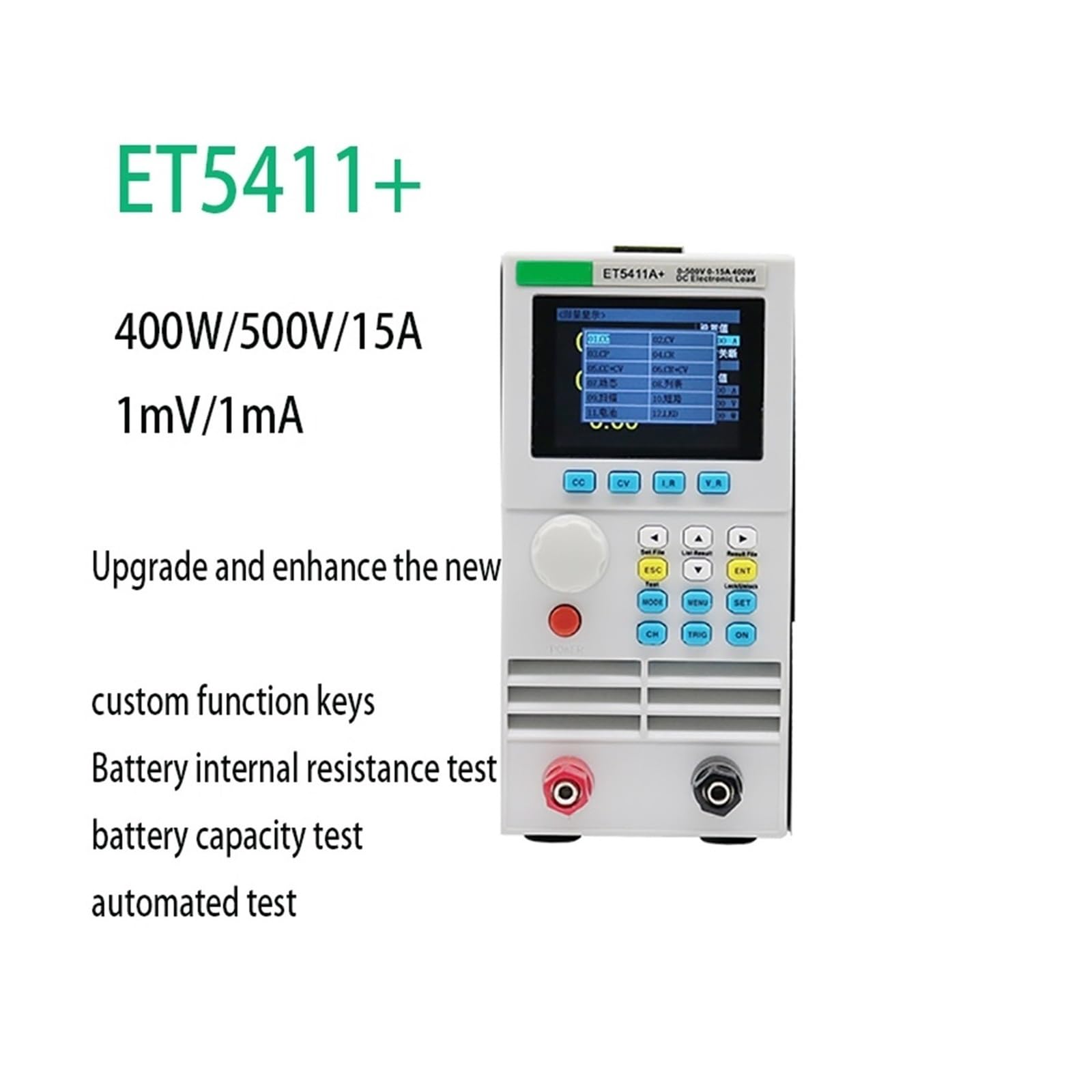Tester baterii, ET5410+ ET5411+ ET5420 Obciążenie elektryczne Wysokiej precyzji dwukanałowy regulowany tester obciążenia akumulatora Tester pojemności(ET5420)